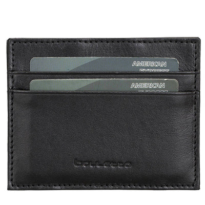 Magic Wallet aus Leder – Kreditkartenetui mit Gummizug-Scheinhalter | Schwarz – Ansicht 2