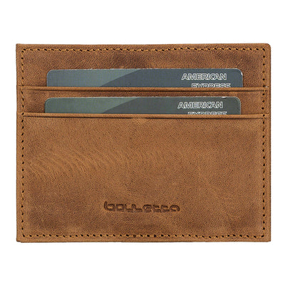 Magic Wallet aus Leder – Kreditkartenetui mit Gummizug-Scheinhalter | Braun – Ansicht 2